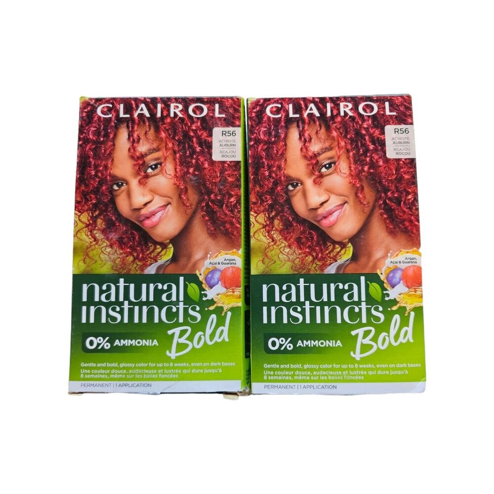 2 Clairol Natural Instincts R56 Achiote Auburn  Argan Acai & Guarana‎